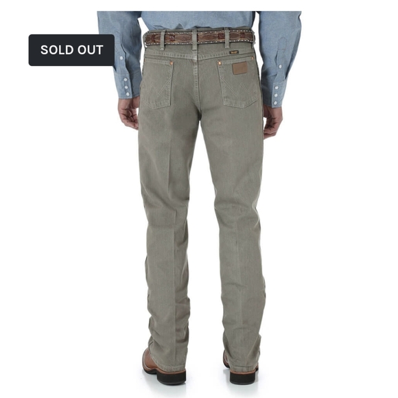 Wrangler Slim Fit Cowboy Cut Sz 38 X 36 Gray NWT - Picture 3 of 9